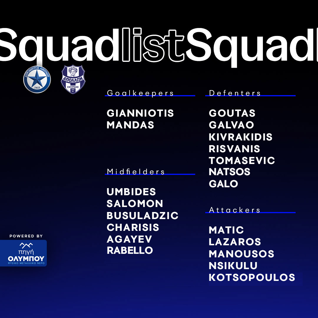 squadlist atromitos apollony