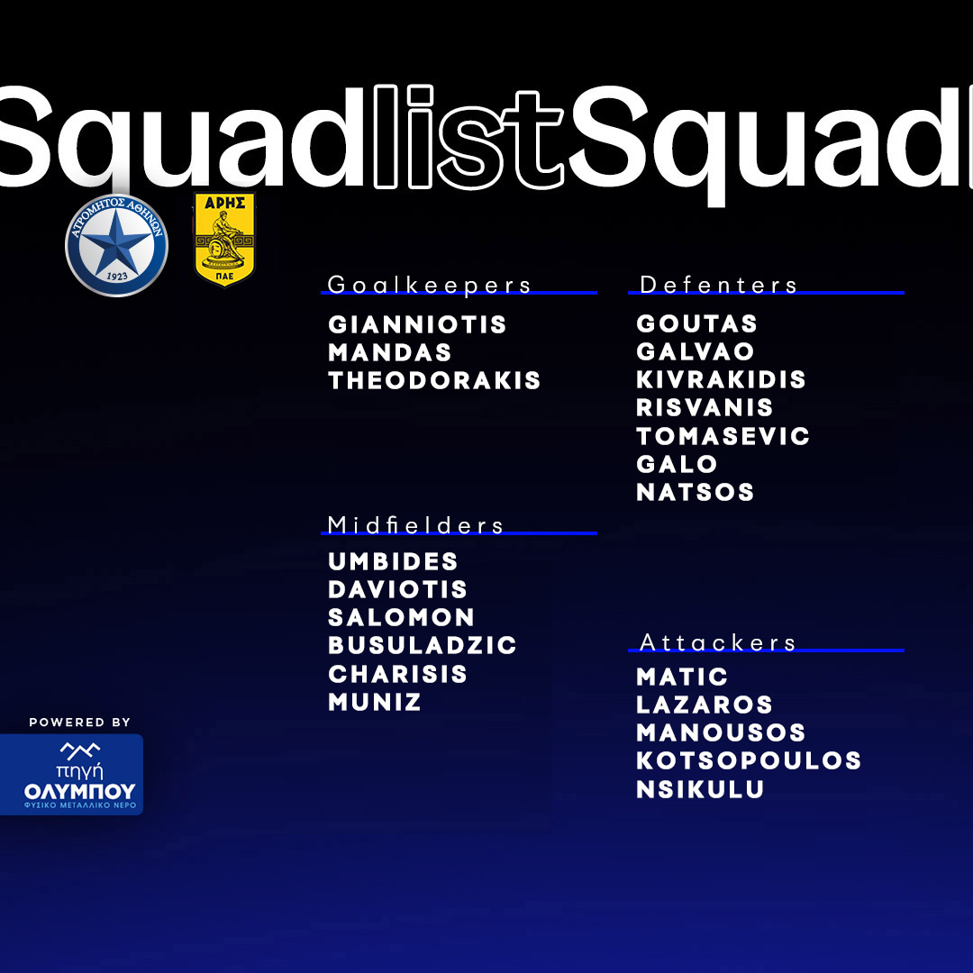 squadlist atromitos aris