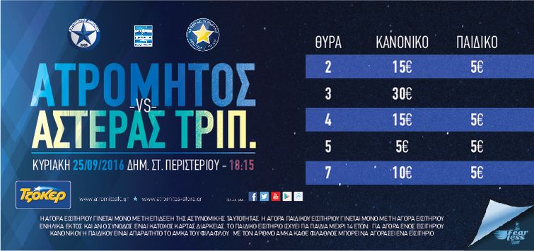 Η πώληση (σήμερα) των εισιτηρίων