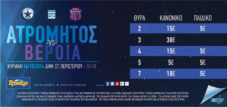 H πώληση των εισιτηρίων αύριο (Κυριακή)